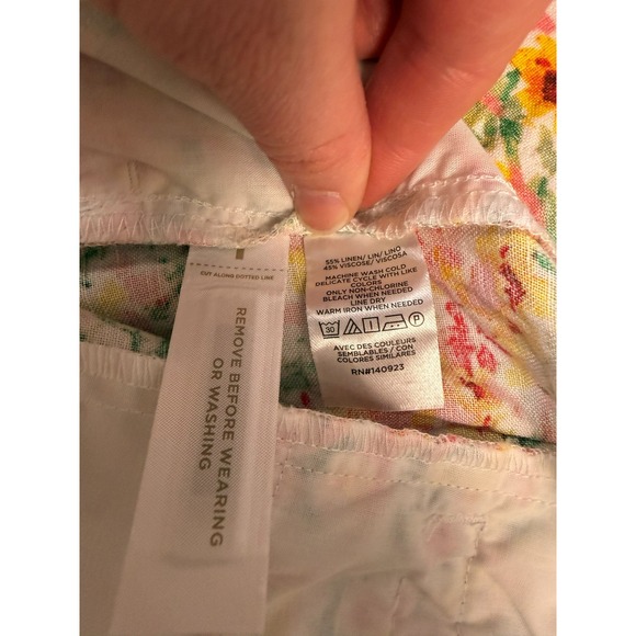 Loft Floral Paperbag Shorts Size Medium - Picture 7 of 7